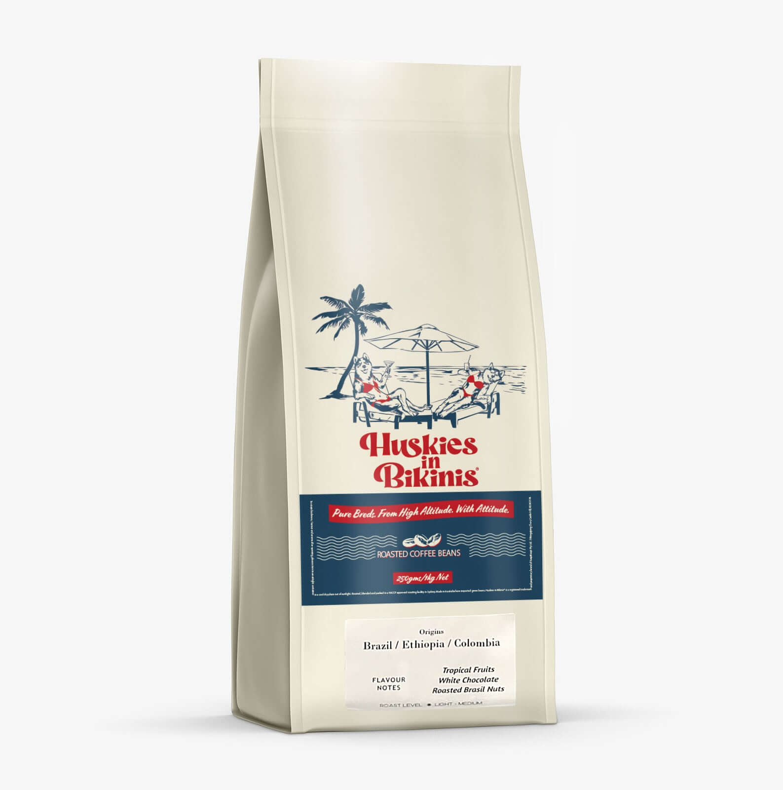 100% Arabica. Huskies in Bikinis® Snowy Mountains Blend
