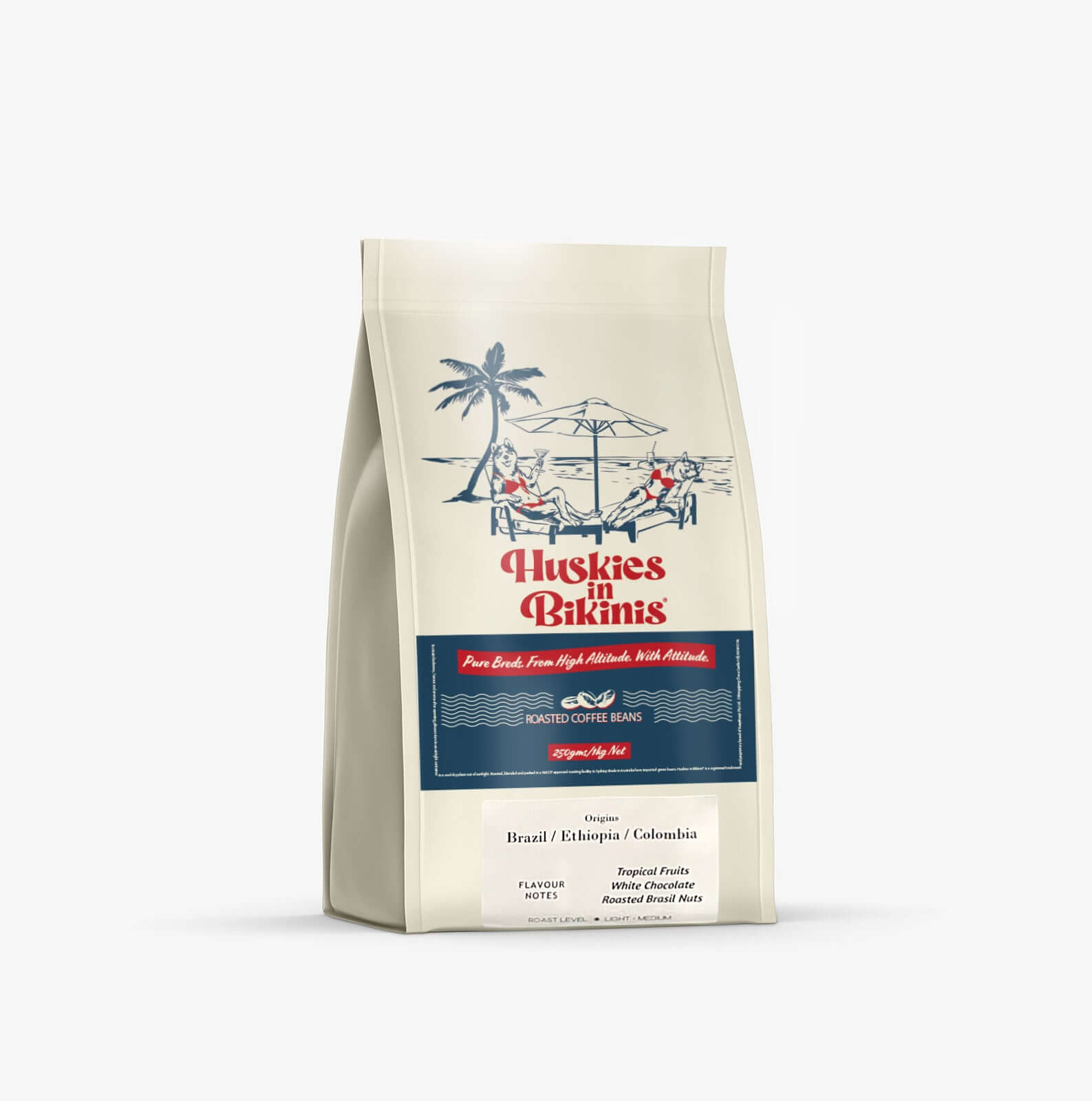 100% Arabica. Huskies in Bikinis® Snowy Mountains Blend